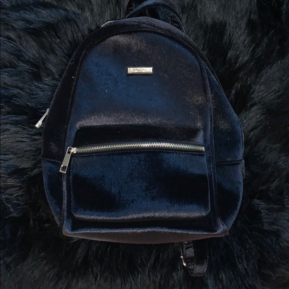 Black velvet NWOT Aldo backpack